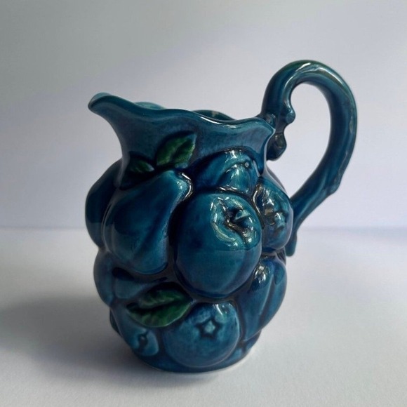 Other - Vintage Inarco Blue Fruit Pitcher Creamer | Japan Ceramic‎ Pitcher | Mid-Century